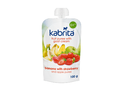 Tyrelė KABRITA su ožkų pienu,ban.,br.ir ob.,nuo 6 mėn.,100g, 100 g