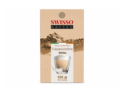 Tirpusis kapučino gėrimas SWISSO WHITE, 125 g