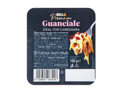 Guanciale šoninė kubeliais BILLA PREMIUM,100g