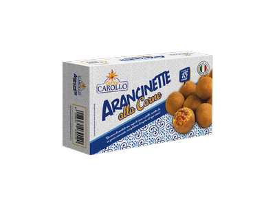 Šaldyti kepti mini arančinai, su ragu, (25 g x 8 vnt.), 200 g