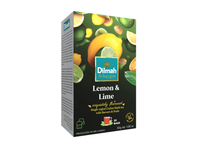Juodoji arbata DILMAH, citrinų ir žaliųjų citrinų skonio, 30 g