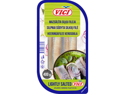 Silkių filė  VIČI, silpnai sūdyta, aliejuje, 400 g