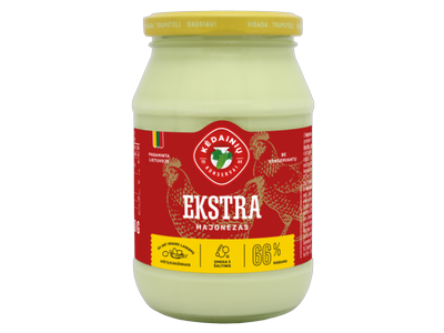 Majonezas KĖDAINIŲ Ekstra, 66% rieb., 450 ml / 430g