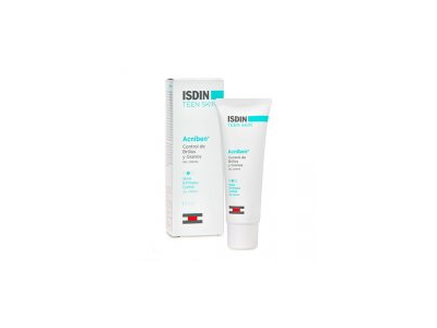 Kremas-gelis riebiai, mišriai, į aknę linkusiai odai ISDIN ACNIBEN, 40 ml