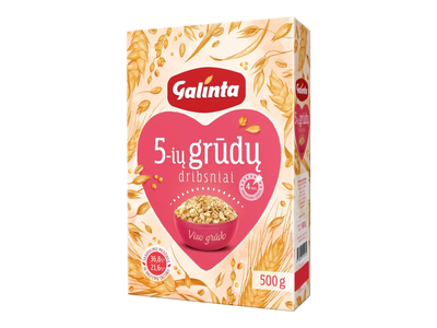 5 rūšių gr. dribsniai dėžutėje GALINTA, 500 g