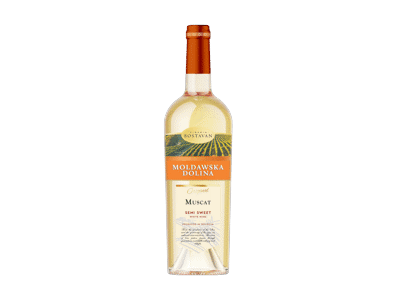 Baltasis pusiau saldus vynas MOLDAVIAN VALLEY MUSCAT, 750 ml