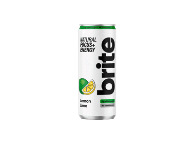 Natūralus energinis gėrimas BRITE citrina ir laimas, 330 ml