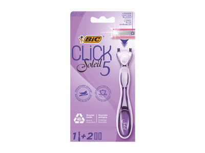 Moteriškas sisteminis skustuvas BIC SOLEIL CLICK5, 2 galvut., 1 vnt.