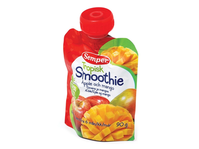 Geriamoji įvairių vaisių tyrė SMOOTHIE (nuo 6 mėn.), 90 g
