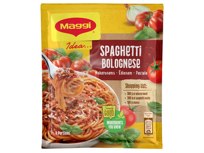 Makaronų ruošinys MAGGI IDEA (SPAGHETTI BOLOGNESE), 44 g