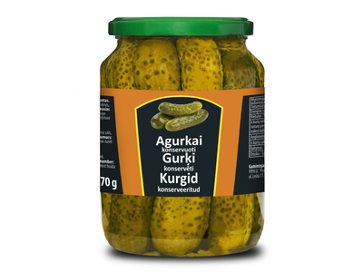 Marinuoti agurkai 670 g / 370 g