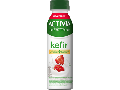 Kefyro gėrimas su braškėmis ACTIVIA, 3,1 % rieb., 280 g