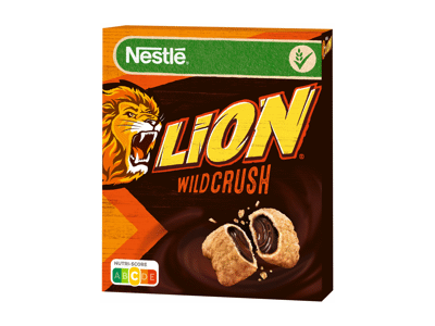 Dribsniai NESTLE LION WILDCRUSH, 360 g