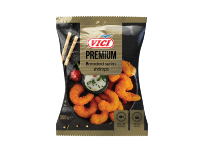 Šaldytos krevetės VIČI PREMIUM su džiūvesėliais iš surimio, 300 g