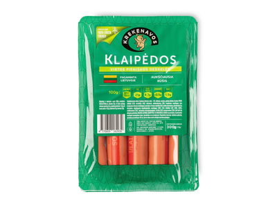 Virtos pieniškos KLAIPĖDOS dešrelės (a.r.), 300g
