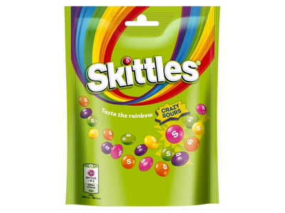Rūgštūs vaisių sk.saldainiai Skittles Sours, 152g