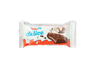 Šokoladinis batonėlis su pieno įdaru KINDER DELICE, 39g