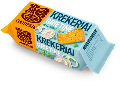 Krekeriai GAIDELIS, Grietinės ir svogūnų skonio, 72g