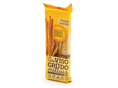 Traškios lazdelės su viso grūdo miltais SAULĖS GRŪDAS, 125 g