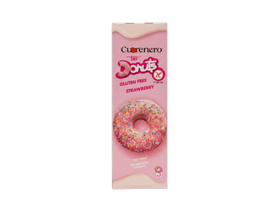 Keksiukai CUORENERO DONUTS be glitimo, braškių skonio, 111 g