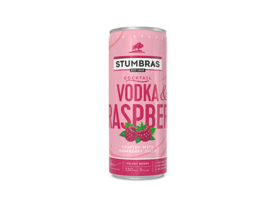 Alkoholinis kokteilis STUMBRAS VODKA & RASBERRY 5%, 330 ml