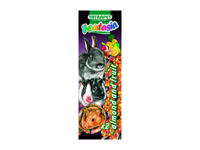Graužikų lazdelė su migdolais ir vaisiais FANTASIA, 90 g
