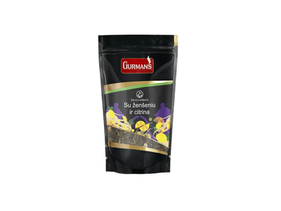Biri žalioji arbata GURMAN'S su ženšeniu ir citrinomis, 90 g