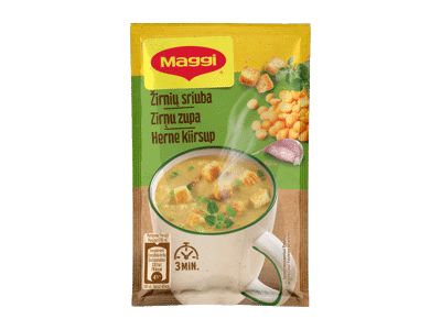 Žirnių sriuba su skrebučiais MAGGI 5 MINUTES, 22 g