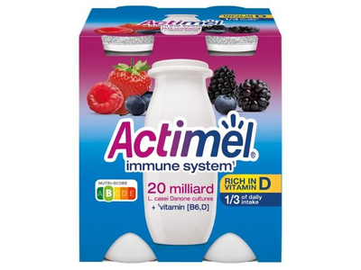 Jogurto gėrimas ACTIMEL, miško uogų skonio,  1,5%, 4x100 ml