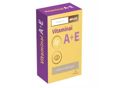 VIVAVIT maisto papildas VITAMINAI A + E, 30 kaps.