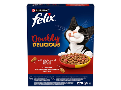 Sausas ėdalas katėms su mėsa FELIX, 270g