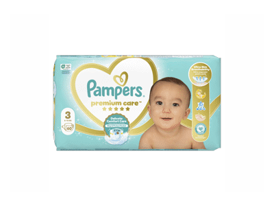 Sauskelnės PAMPERS Premium Care, Value Pack, 3 dydis, 60 vnt.