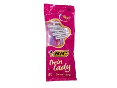 Moteriški vienkartiniai skustuvai BIC TWIN LADY SENSITIVE, 5 vnt.
