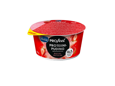 Baltyminis pudingas VALIO PROFEEL, braškių sk., 2,5 % rieb., 150 g