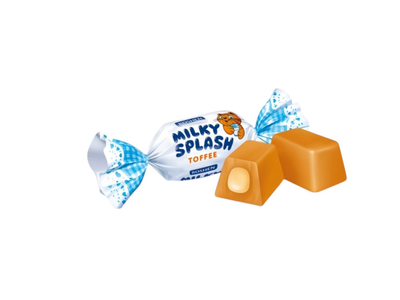 Irisiniai saldainiai ROSHEN MILKY SPLASH su įdaru, kg