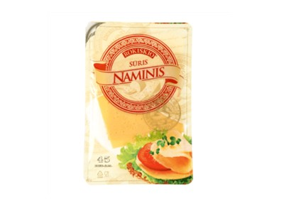 Sūris NAMINIS, 45% riebumo, riekutėmis, 150 g