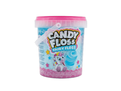 Vaivorykštės spalvų cukraus vata FAIRY FLOSS, 850 ml