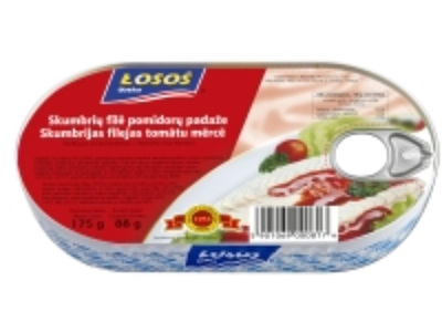 Skumbrės filė pomidorų padaže, 175 g, E/O