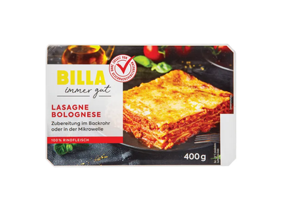 Šaldyta lazanija BILLA BOLOGNESE, 400 g