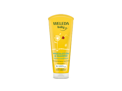 Vaikiškas kūno prausiklis-šampūnas WELEDA su medetkomis, 200 ml