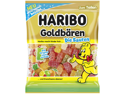 Guminukai HARIBO, Goldbaren, rūgštūs, 175 g