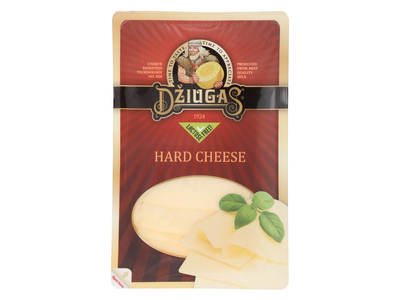 Kietasis sūris DŽIUGAS (riekelės), brandintas 12 mėn., 40 % rieb. s. m., 150 g