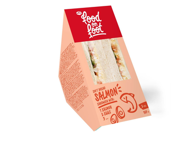 Sumuštinis su lašiša ir kiaušiniais MANTINGA SOFT BREAD, 2vnt., 165g