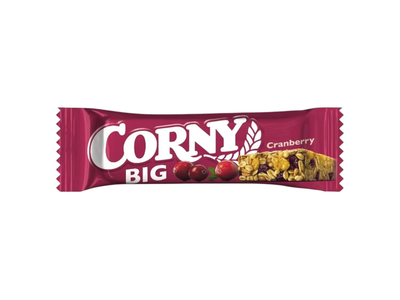 Javainių batonėlis CORNY BIG su spanguolėmis, 50 g