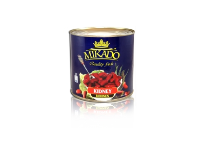 Konservuotos raudonosios pupelės MIKADO, 2,5 / 1,5 kg