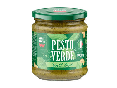 Žaliasis pesto padažas WELL DONE, 190 g