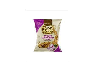 Duonos traškučiai BON CHANCE, grietinės ir svogūnų skonio, 240 g