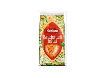 Raudonieji lęšiai GALINTA, 500 g