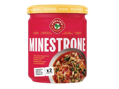 Paruošta Itališka šviežių daržovių ir pomidorų sriuba KĖDAINIŲ Minestrone, su makaronais, 480 g