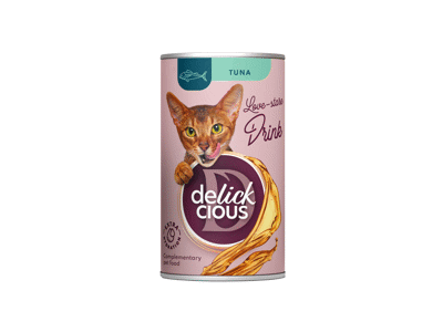 Delickcious™  Gėrimas su tunu. Pašaro papildas suaugusioms katėms, 140 gr